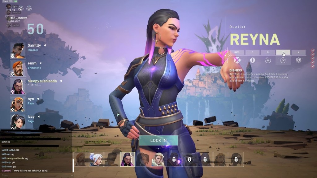 Agent select Menu